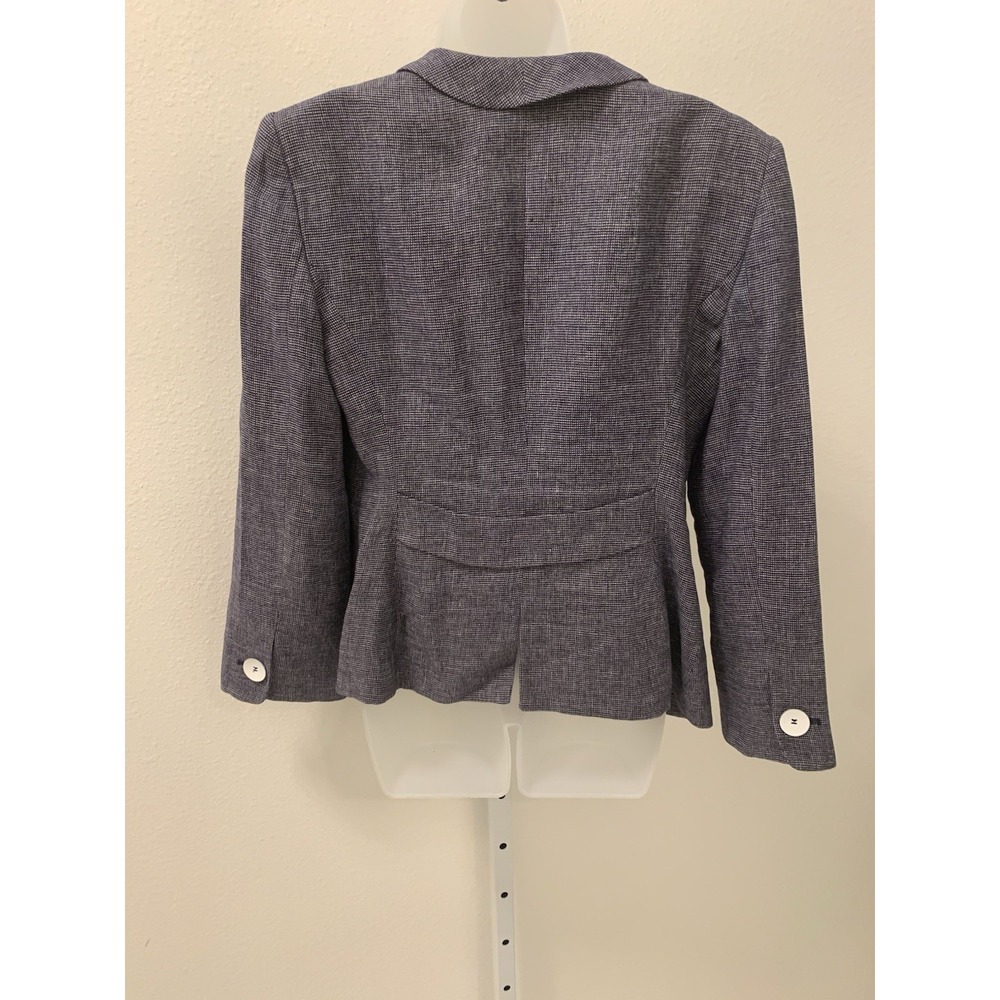 VTG Giorgio Armani  Plaid Black Linen Blazer Size 8 A624 - Picture 6 of 11